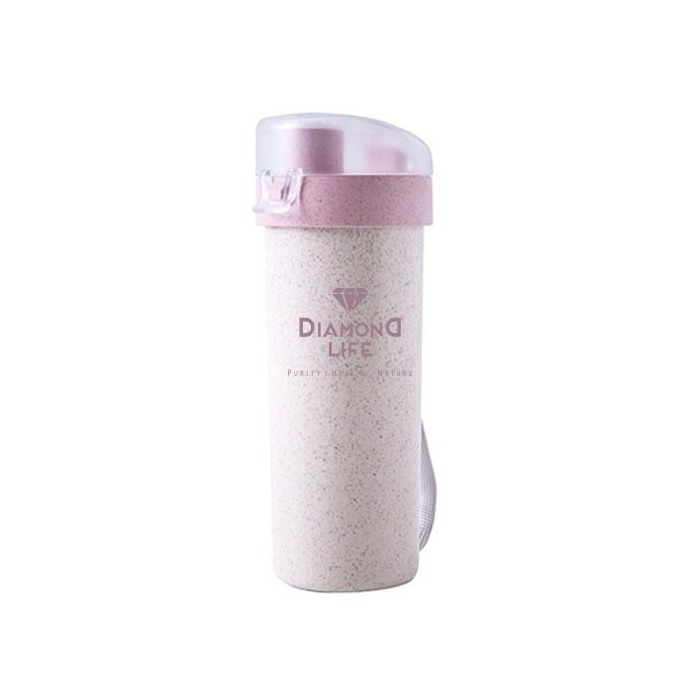 Shaker Ecologico In Paglia Di Grano – 400 Ml, Senza BPA, Leggero E Anti-perdite