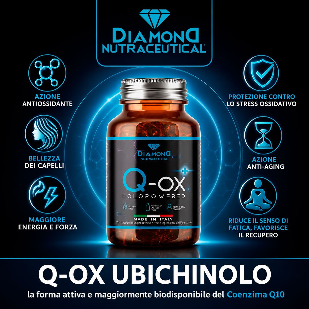 Q-OX | Q10 Ubichinolo Kaneka BioPowered | Biologicamente Attivo e 8 Volte Più Biodisponibile | Coenzima Q10 | 30 Softgel - immagine 4