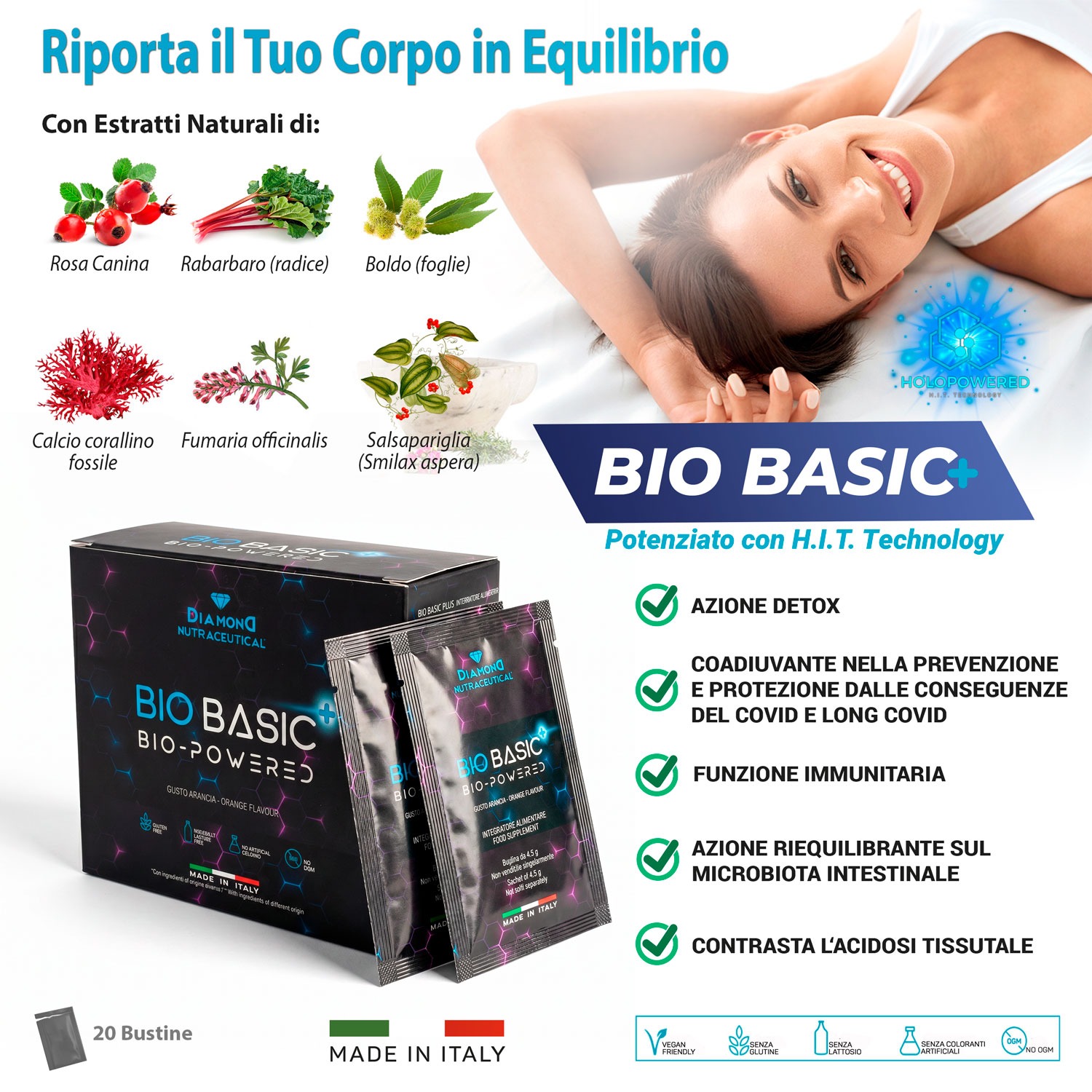 Bio Basic Plus: Nutraceutico Potenziato con Regenesis MIT - Azione Detox, Sistema Immunitario e Microbiota Intestinale - immagine 3