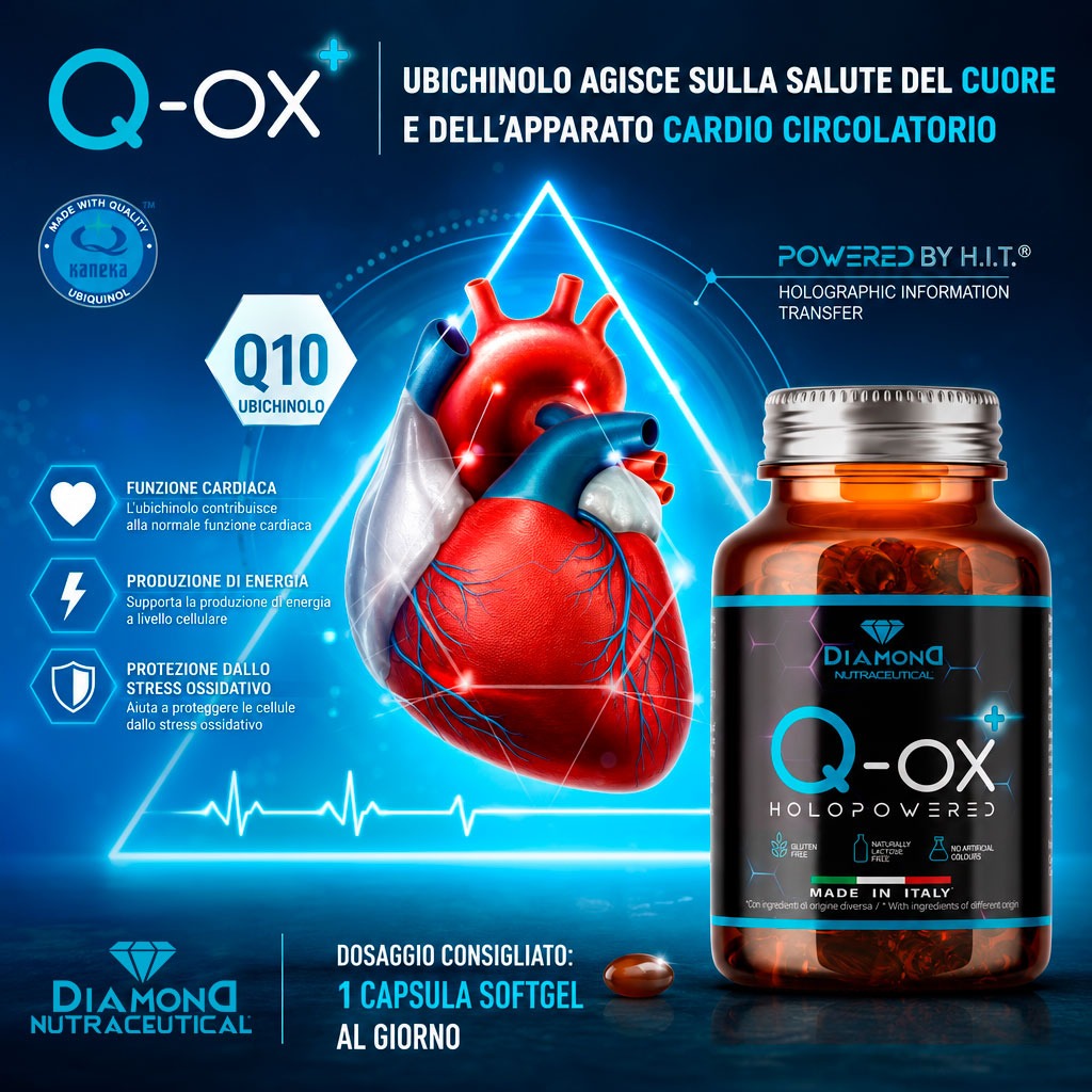 Q-OX | Q10 Ubichinolo Kaneka BioPowered | Biologicamente Attivo e 8 Volte Più Biodisponibile | Coenzima Q10 | 30 Softgel - immagine 6