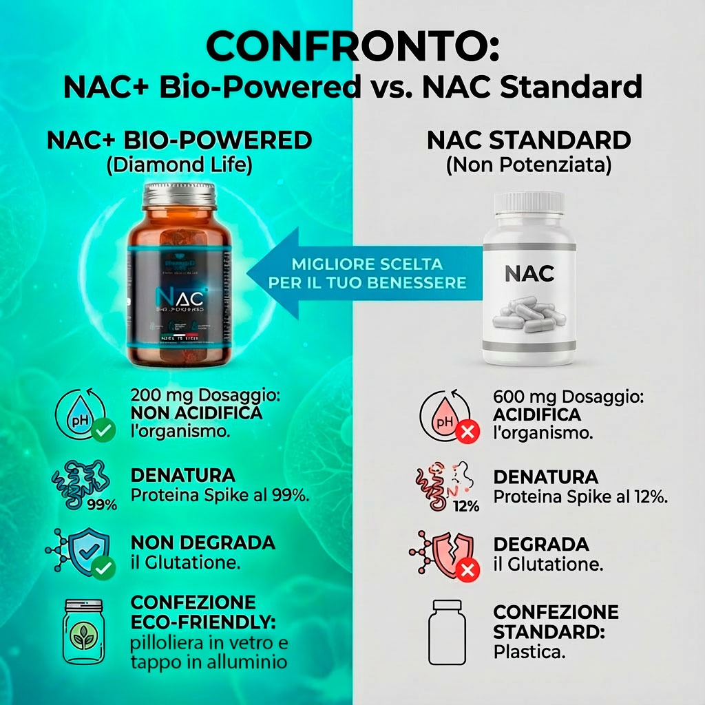 NAC BIO-POWERED - Nutraceutico POTENZIATO negli Effetti Antiossidanti e Detox | N-Acetil-Cisteina - Precursore del Glutatione - Alta Biodisponibilità - 90 Capsule - immagine 6