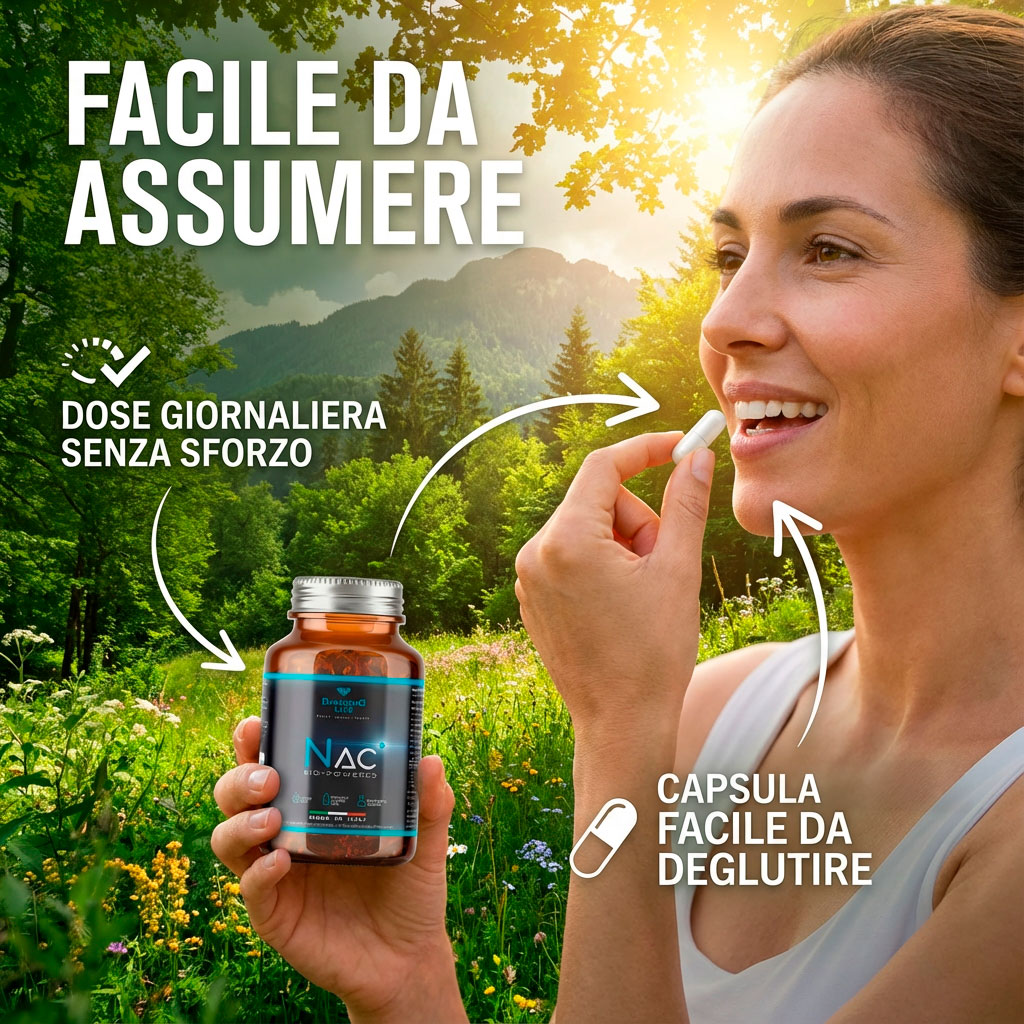 NAC BIO-POWERED - Nutraceutico POTENZIATO negli Effetti Antiossidanti e Detox | N-Acetil-Cisteina - Precursore del Glutatione - Alta Biodisponibilità - 90 Capsule - immagine 5
