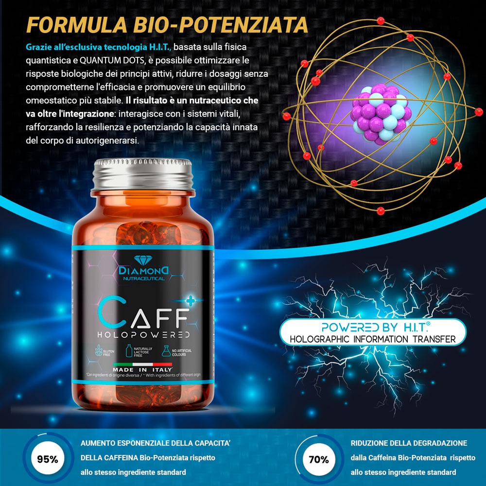 CAFF+ BioPowered – Caffeina Potenziata per Energia, Focus e Prontezza Mentale - 60 Compresse - immagine 3