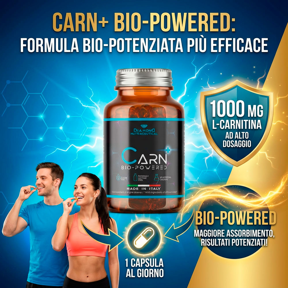 CARN+ Bio-Powered – Carnitina Potenziata per un Metabolismo Energetico Efficiente - 30 Capsule - immagine 5