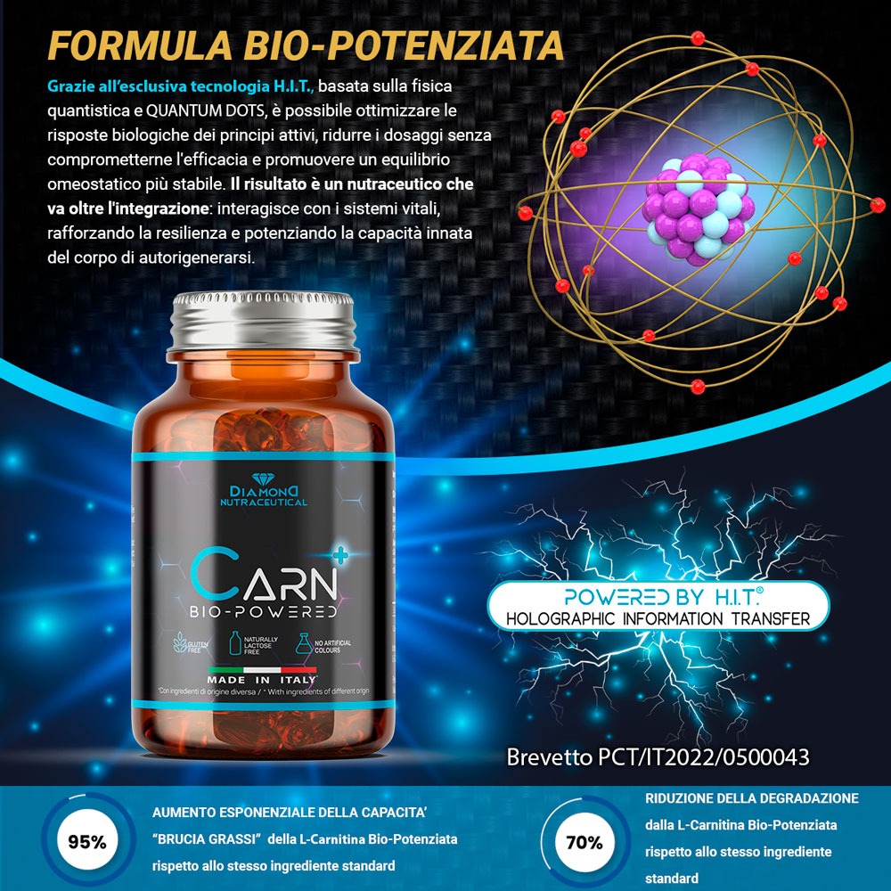 CARN+ Bio-Powered – Carnitina Potenziata per un Metabolismo Energetico Efficiente - 30 Capsule - immagine 2