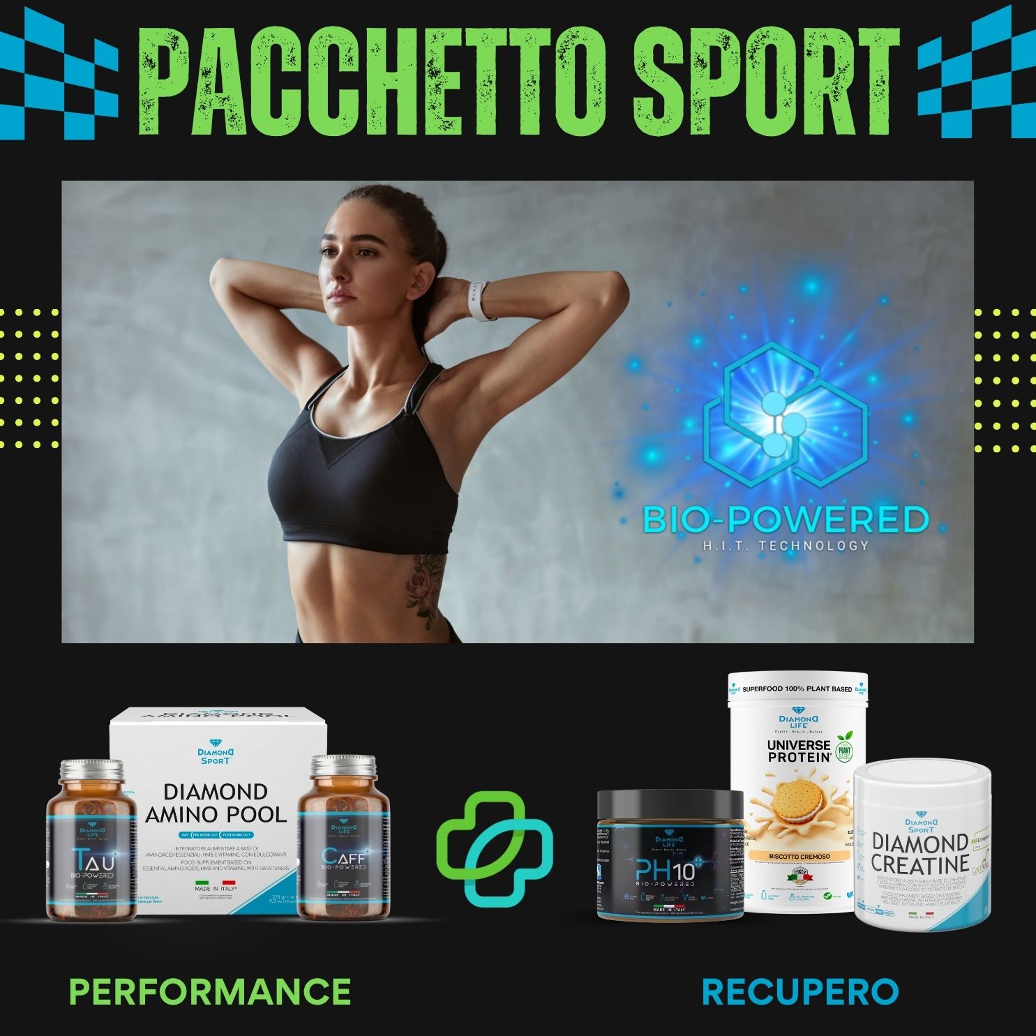 Pacchetto Sport + Nutraceutici per Performance Sportiva e Recupero Muscolare | Versione PERFORMANCE e RECUPERO